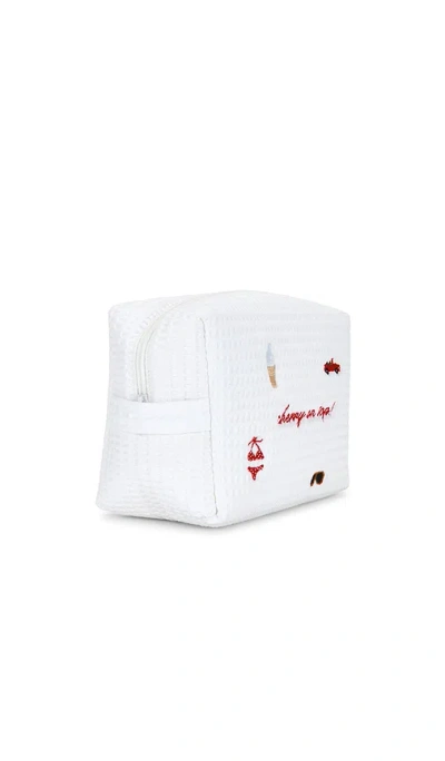 Abbode Cherry On Top Waffle Pouch In White