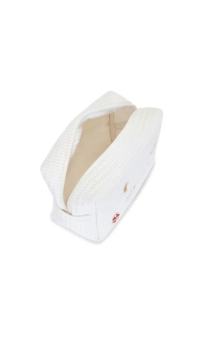 Abbode Cherry On Top Waffle Pouch In White