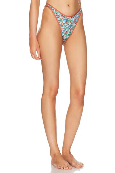 Heavy Manners High Cut Full Bikini Bottom In Multi