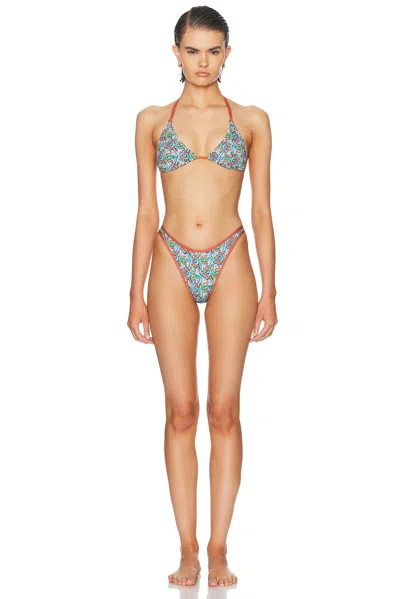 Heavy Manners High Cut Full Bikini Bottom In Multi