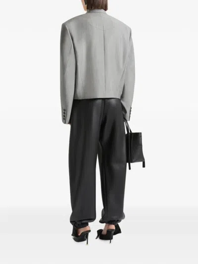 Givenchy Cropped Single-breasted Blazer In Gray
