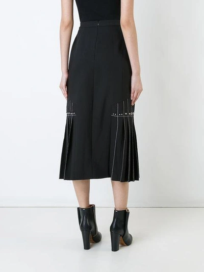 Shop Ellery Pleated Side Maxi Skirt In Black