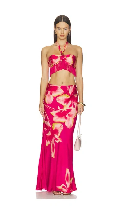 Rococo Sand Maxi Skirt In Red