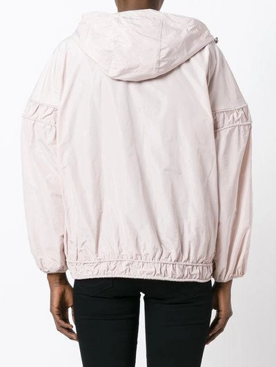 Shop Moncler Cropped Hooded Jacket In Pink