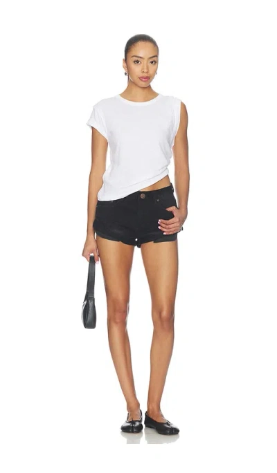 One Teaspoon Studded Five-pockets Shorts In Black