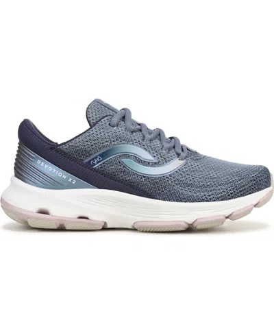 Ryka Devotion X2 Walking Shoe In Flintstone Blue Mesh