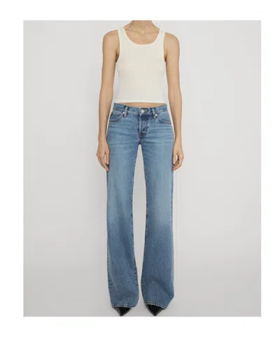 Frame Belt-loop Jeans In Blue