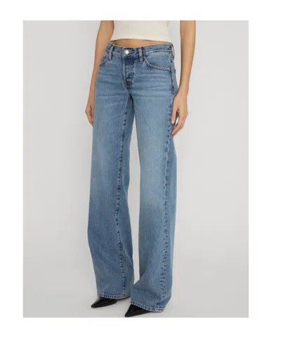 Frame Belt-loop Jeans In Blue