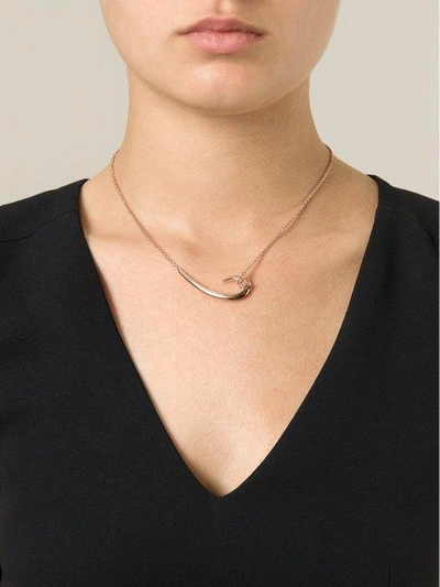 Shop Shaun Leane 'signature Tusk' Hook Necklace In Metallic