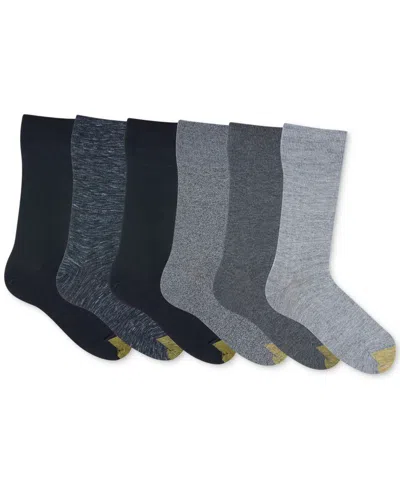 Gold Toe Men's 6-pack Cambridge Solid Crew Socks In Multi