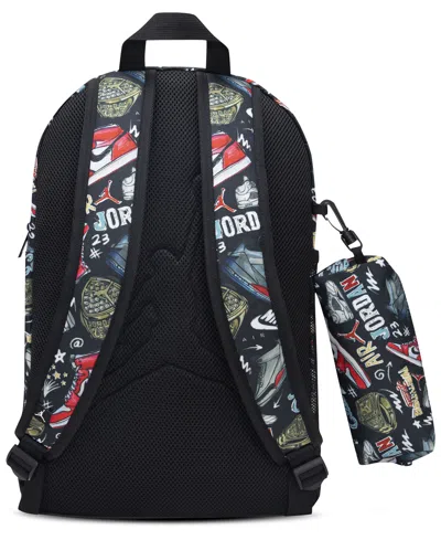 Jordan Kids' Air Raid Backpack In Black,red
