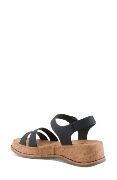 Patrizia By Spring Step Moniece Platform Wedge Sandal In Black