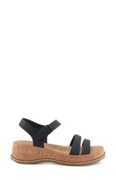 Patrizia By Spring Step Moniece Platform Wedge Sandal In Black