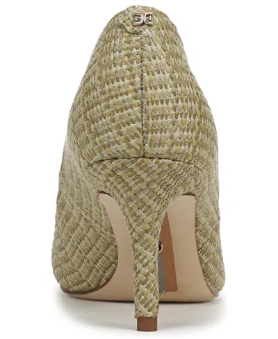Sam Edelman Vienna Pointed Toe Pump In Washed Sage Faux Raffia