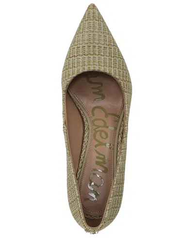 Sam Edelman Vienna Pointed Toe Pump In Washed Sage Faux Raffia