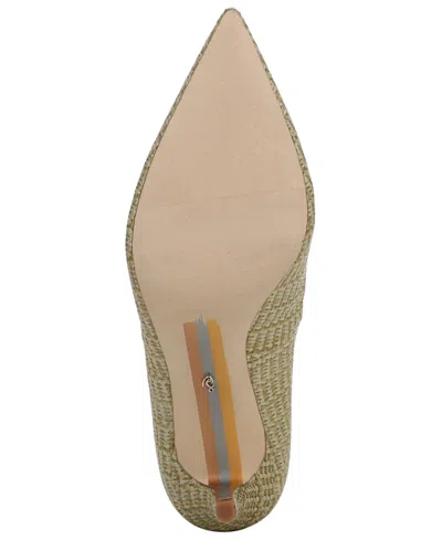 Sam Edelman Vienna Pointed Toe Pump In Washed Sage Faux Raffia