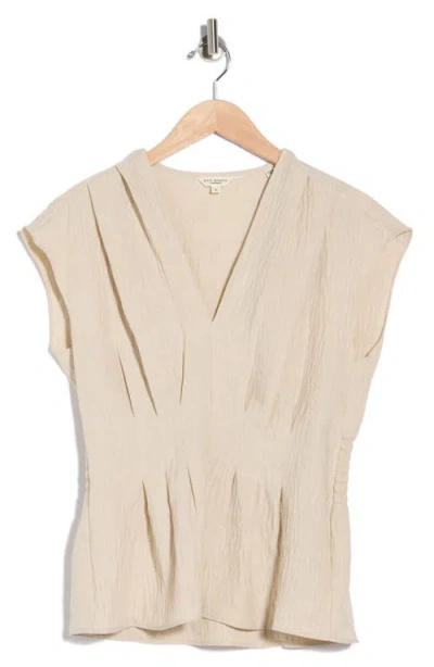 Max Studio Pleat Front Top In Neutral