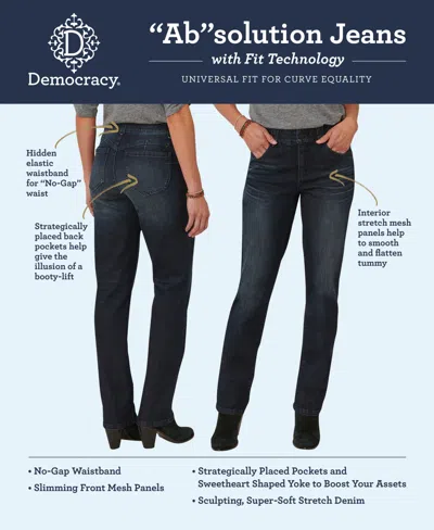 Democracy Petite "ab"solution Pull-on High-rise Bootcut Jeans In Indigo