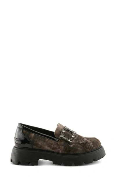 Patrizia By Spring Step Morhua Platform Loafer In Olive Multi