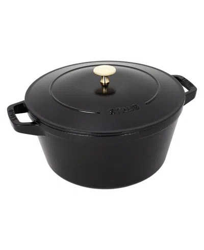 Staub Cast Iron 4-piece Stackable Set In Black