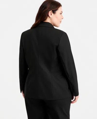 Kasper Plus Size One-button Blazer In Black