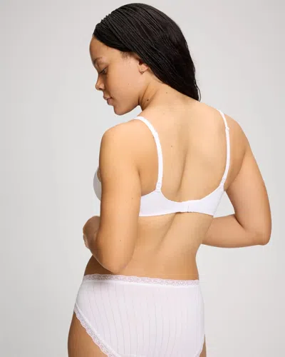 Soma Modern Cotton Unlined Perfect Coverage T-shirt Bra In White
