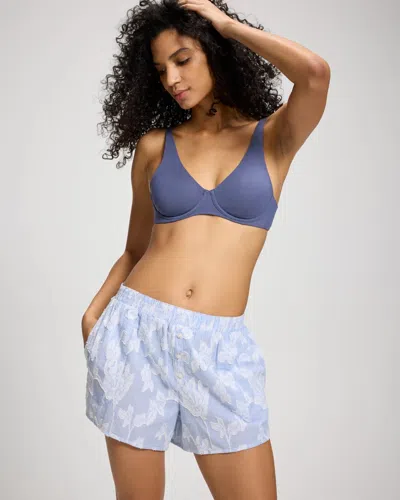 Soma Modern Cotton Unlined Perfect Coverage T-shirt Bra In Washed Indigo