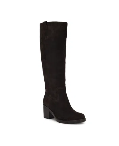 Nine West Hecee Boot In Brown Suede
