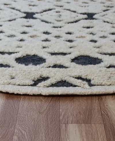 Lr Home Sinuous Modern Rug In Navy,cream
