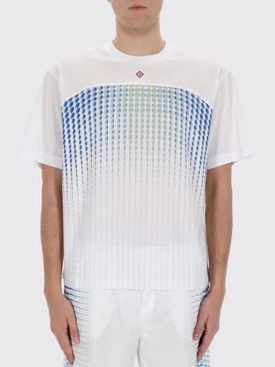 Casablanca Crew Neck Graphic Print Short Sleeve T Shirt In Multi
