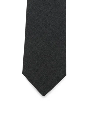 Canali Wool Tie In Gray