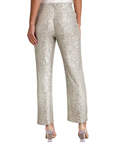Muse Sequin Pants In Silver,mist