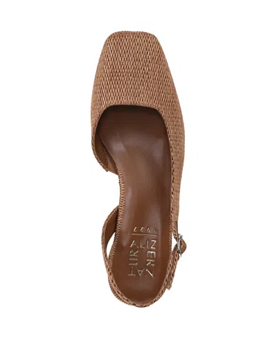 Naturalizer Jayla Mid-heel Square Toe Slingback Pumps In Brown