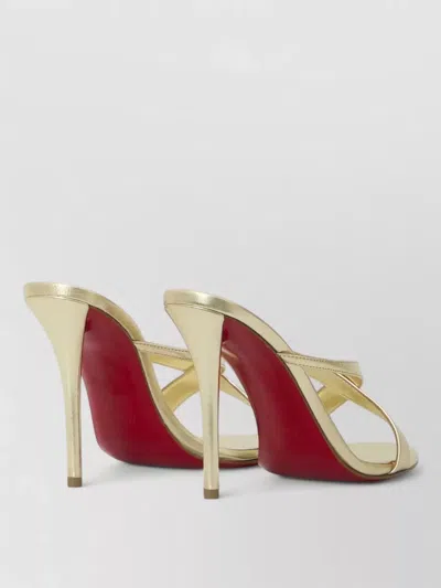 Christian Louboutin Mulazee Cross Strap Metallic Open Toe Mules In Multi
