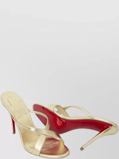 Christian Louboutin Mulazee Cross Strap Metallic Open Toe Mules In Multi