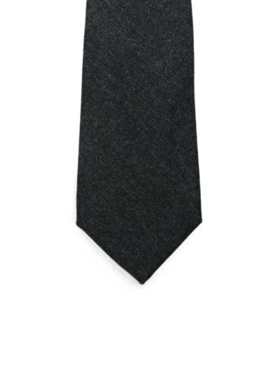 Canali Wool Tie In Black