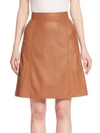 HUGO BOSS Sepai Leather A-Line Skirt