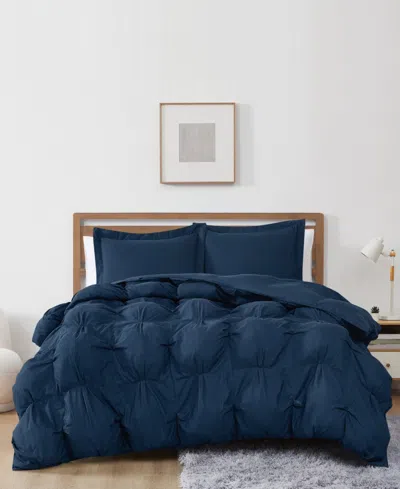 Truly Soft Cloud Puffer 3 Piece Comforter Set, King In Navy