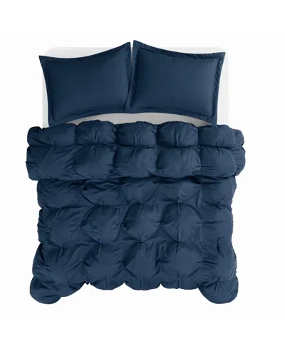 Truly Soft Cloud Puffer 3 Piece Comforter Set, King In Navy