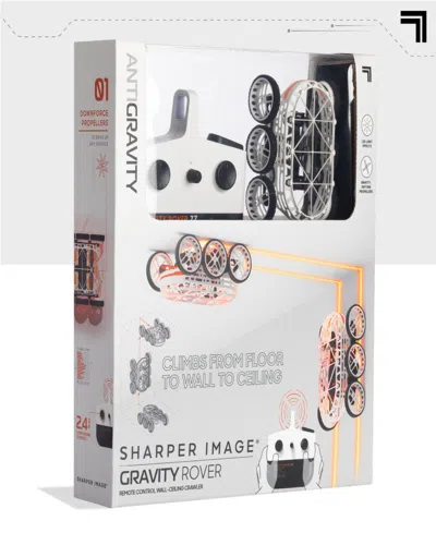 Sharper Image Remote Control Gravity Rover Antigravity Floor Wall Ceiling Climber In White