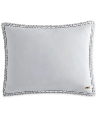 Ugg Devon  Braid Quilt Set, Full/queen In Gray Violet