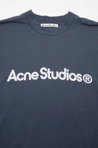 Acne Studios Graphic T-shirt In Blue