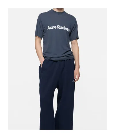 Acne Studios Graphic T-shirt In Blue