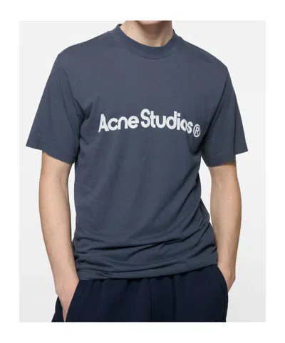 Acne Studios Graphic T-shirt In Blue