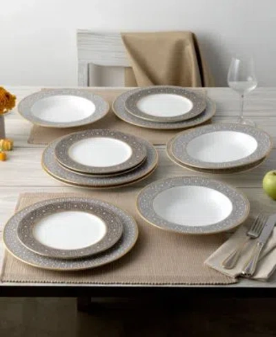 Noritake Infinity Dinnerware Collection In Green Platinum