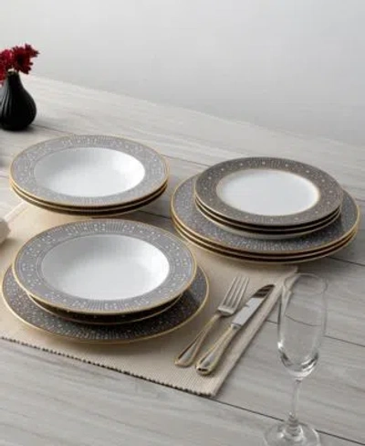 Noritake Infinity Dinnerware Collection In Green Platinum