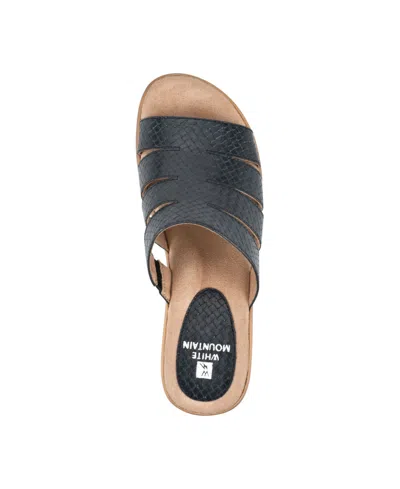 White Mountain Valora Platform Sandal In Black