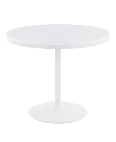 Lumisource Dakota Industrial Dining Table In White