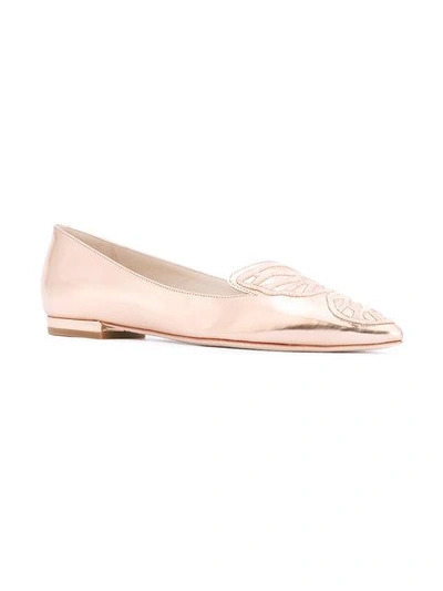 Shop Sophia Webster Pointed Toe Slippers - Metallic