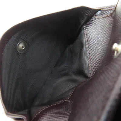 Pre-owned Prada Dark Brown Nylon Wallet (bi-fold) ()
